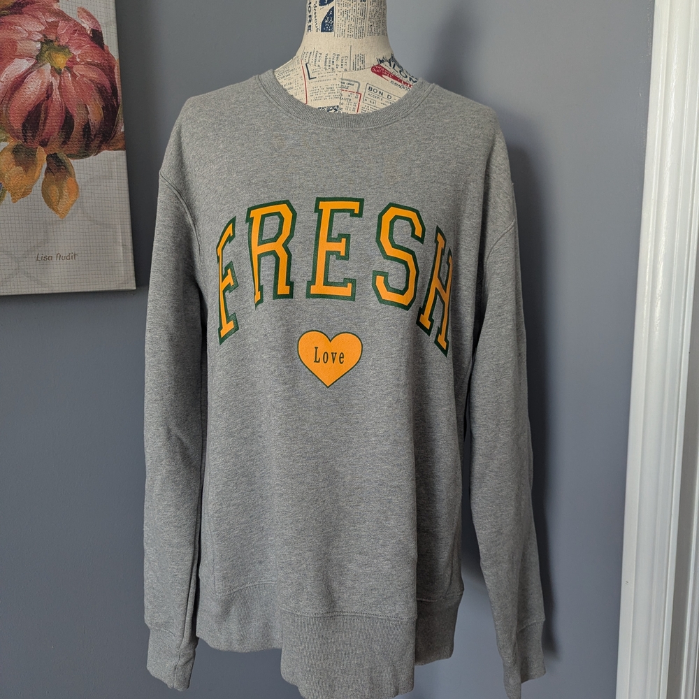 FRESH Love Chris Sturniolo Gray Crewneck Sweater
